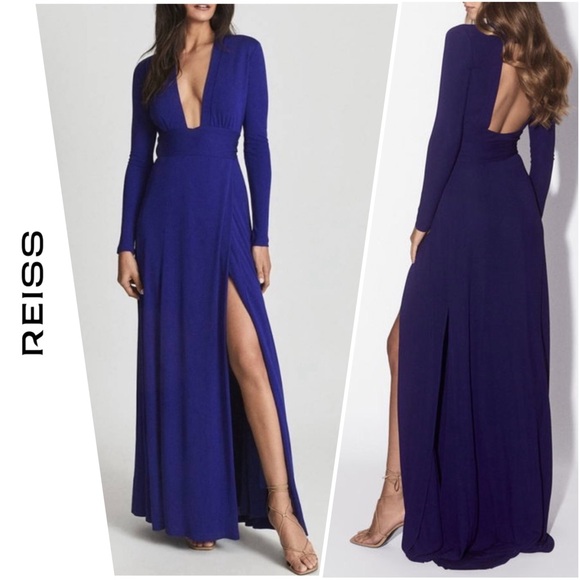 Reiss Dresses & Skirts - NWT REISS | SZ 8 | Bailey Maxi Wrap Cobalt Blue Dress $475